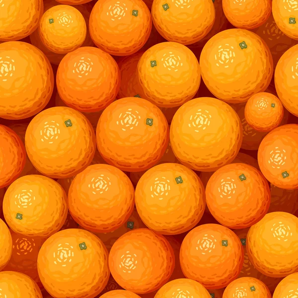 Sömlös bakgrund med orange frukt. Vektorillustration. — Stock vektor