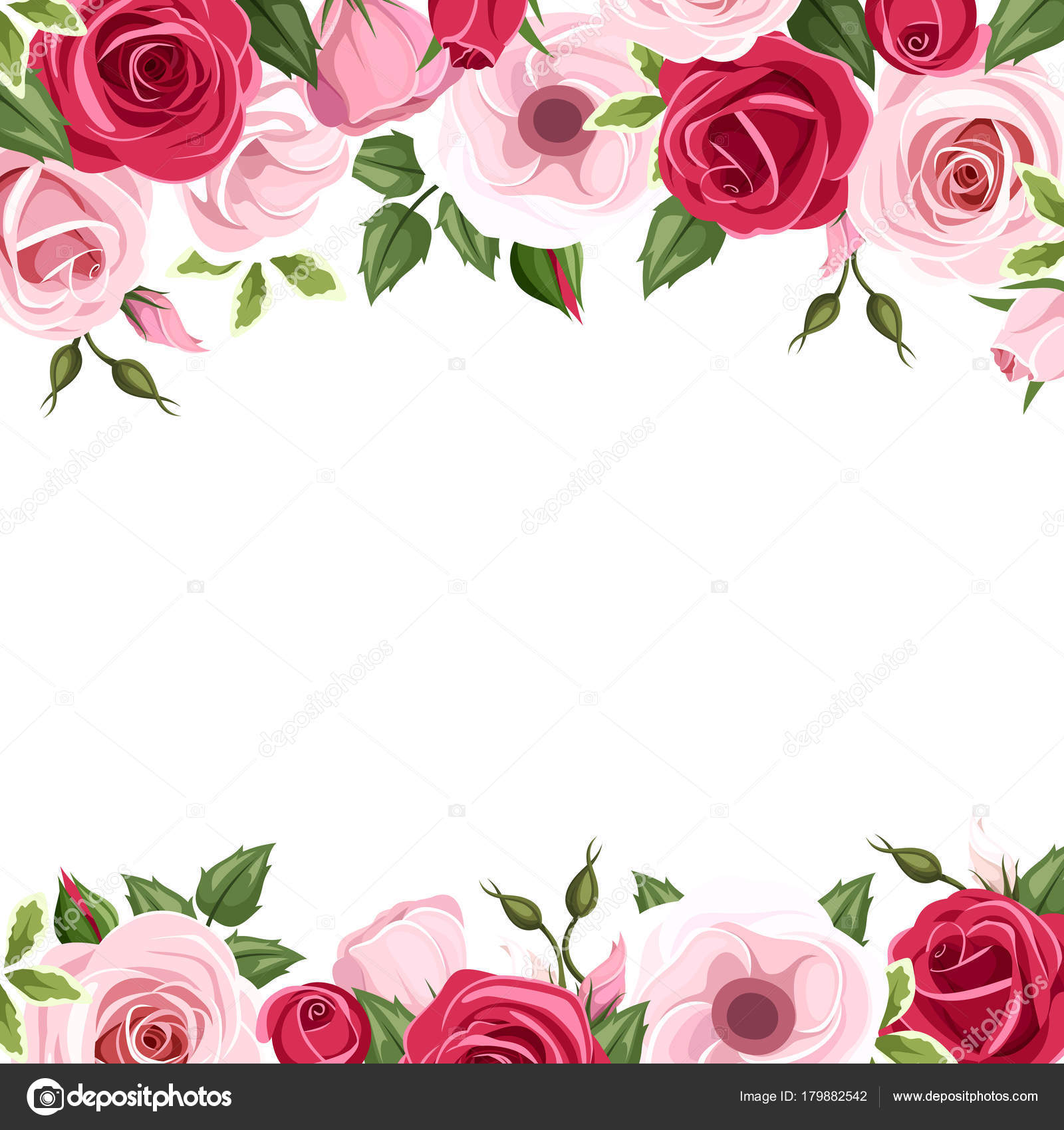 picture Roses Vector Stock Background Flower https depositphotos com 179882542 stock illustration vector background red pink roses html