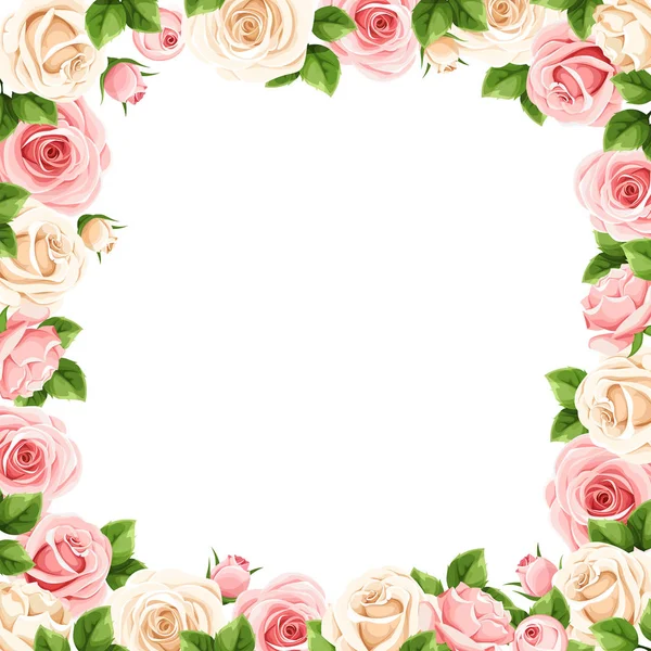 Roses_frame_17_ai10 — Wektor stockowy