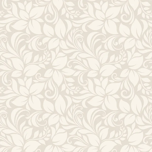 Vector Seamless Beige Floral Pattern — Stock Vector
