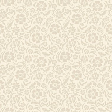 vektör sorunsuz bej çiçek desenli.