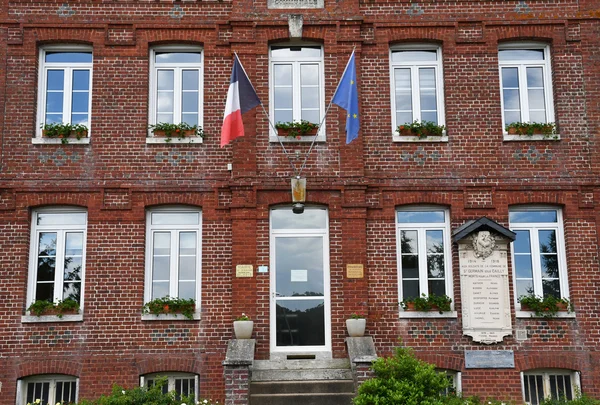 Saint Germain sous Cailly, França - 23 de junho de 2016: Câmara Municipal — Fotografia de Stock