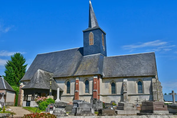 Bordel Bosc, Francja - 23 czerwca 2016: Kościół Saint Jean Baptiste — Zdjęcie stockowe
