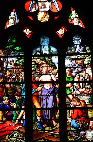 Bernay, Francia 11 de agosto de 2016: Iglesia de Sainte Croix — Foto de Stock