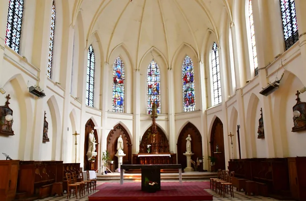 Fleury sur Andelle, Francja - wrzesień 2016 7: Notre Dame de la — Zdjęcie stockowe