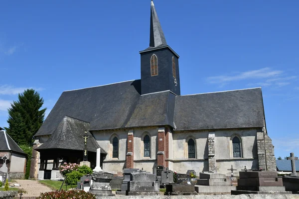 Bosc Bordel, Francia - 23 giugno 2016: Chiesa di San Giovanni Battista — Foto Stock