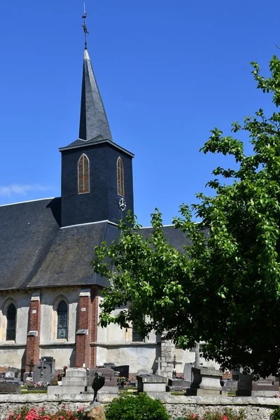 Bosc Bordel, Francia - 23 de junio de 2016: Iglesia de San Juan Bautista — Foto de Stock