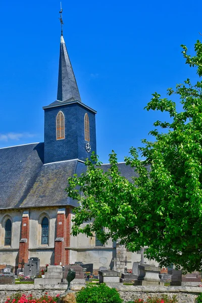 Bosc Bordel, Francia - 23 de junio de 2016: Iglesia de San Juan Bautista — Foto de Stock