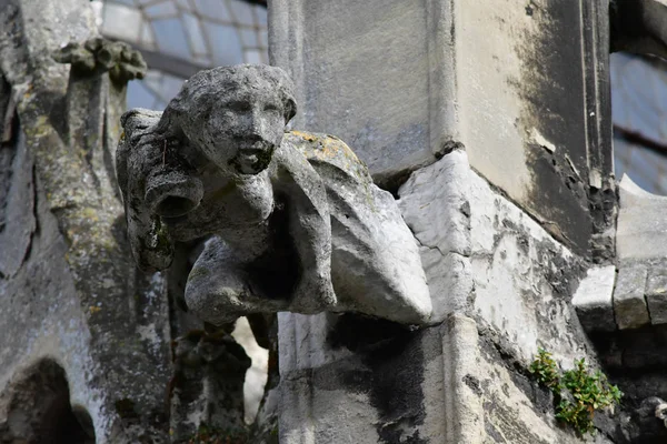 Mantes la Jolie; France - october 18 2016 : gothic Notre Dame co — Stock Photo, Image