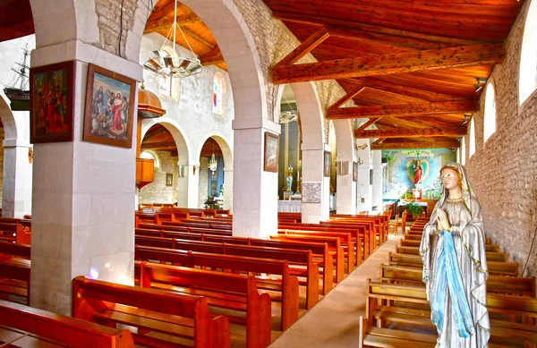 Loix, França - 26 de setembro de 2016: Igreja de Santa Catarina — Fotografia de Stock