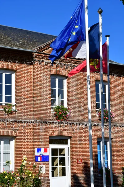 Perruel, Franciaország - október 4 2016: városháza — Stock Fotó