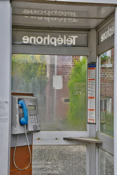 Saint Germain sous Cailly, France - june 23 2016 : phone box — ストック写真