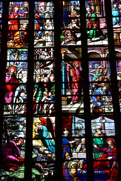 Bernay, France - august 11 2016 : Sainte Croix church — Stock Photo, Image