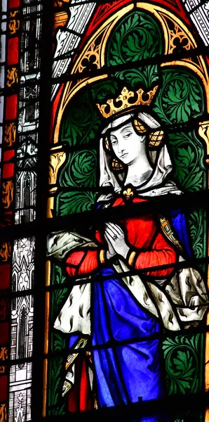 Mantes la Jolie; Francie - Říjen 18 2016: gotický kolegiální ch — Stock fotografie