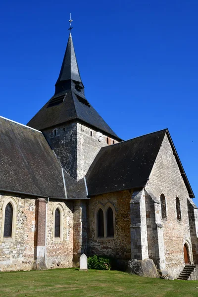 Perriers sur Andelle, France - october 4 2016 : church — ストック写真