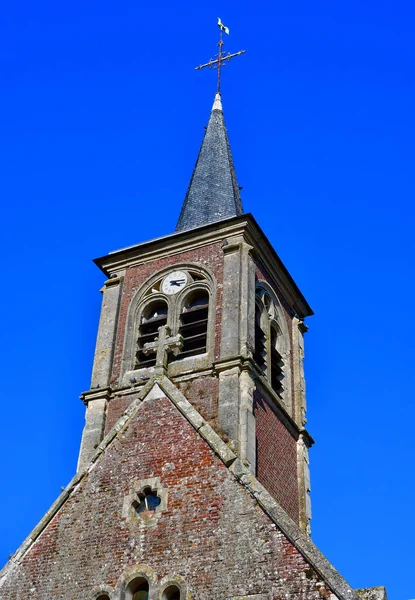 Boisemont, Francie - Říjen 4 2016: kostel — Stock fotografie