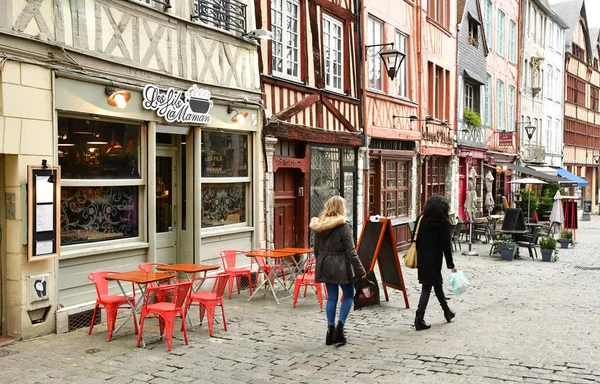 Rouen, Francia - 26 novembre 2016: il centro storico — Foto Stock