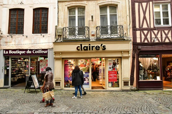 Rouen, Francia - 26 de noviembre de 2016: el centro histórico de la ciudad —  Fotos de Stock