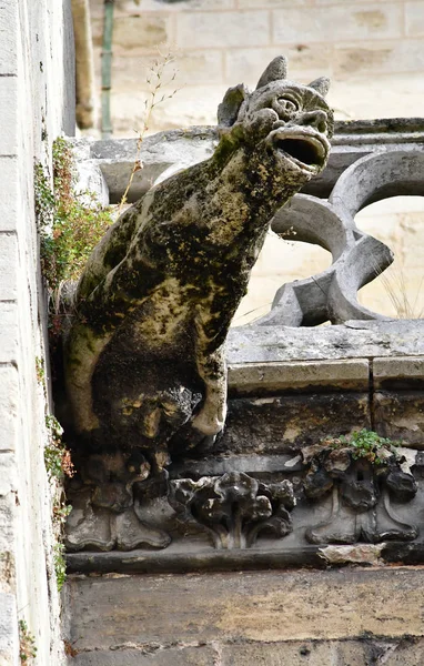 Mantes la Jolie; France - october 18 2016 : gothic Notre Dame co — Stock Photo, Image