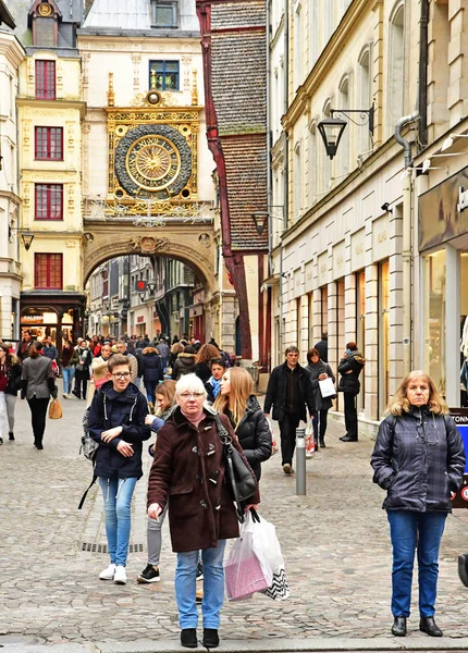 Rouen, France - november 26 2016 : the historical city center — Stock Photo, Image