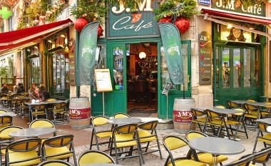 Rouen, France - november 26 2016 : restaurant clipart