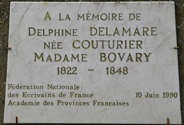 Ry, Francia - 23 de junio de 2016: estela de Madame Bovary — Foto de Stock