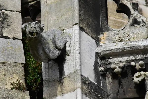 Mantes la Jolie; Francia - 18 de octubre de 2016: gótico Notre Dame co —  Fotos de Stock