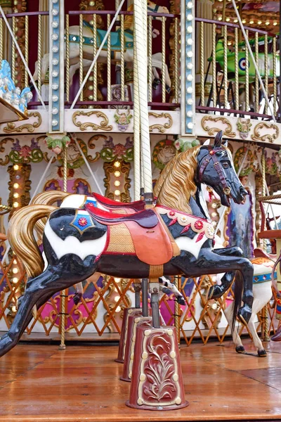 Honfleur, France - august 18 2016 : picturesque carousel — Stock Photo, Image
