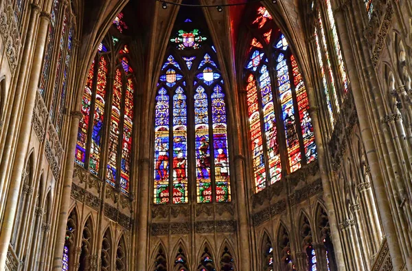 Metz, França - 25 de julho de 2016: a catedral — Fotografia de Stock