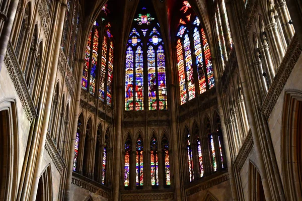 Metz, Fransa - 25 Temmuz 2016: katedral — Stok fotoğraf