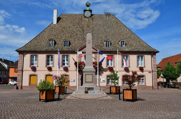 Neuf Brisach, France - july 23 2016 : city hall — стокове фото