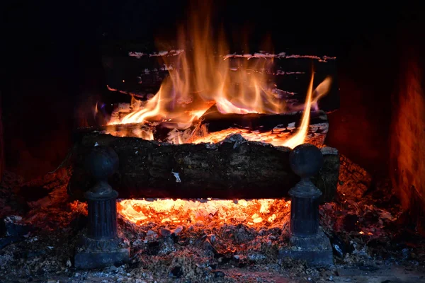 Verneuil sur Seine, France - december 31 2016 : fire place — Stock Photo, Image