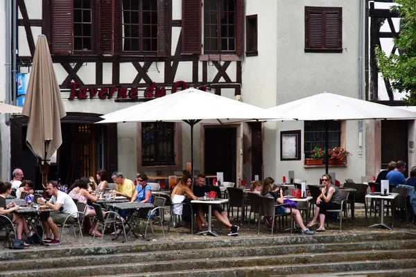 Štrasburk, Francie - Červenec 22 2016: Centrum malebného města — Stock fotografie