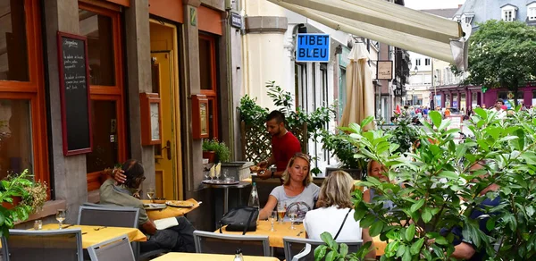 Strasburg, Francja - 22 lipca 2016: centrum malowniczego miasta — Zdjęcie stockowe