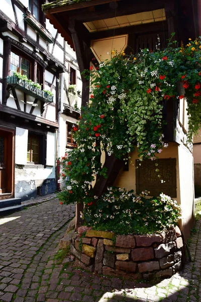 Eguisheim, Francia - 23 luglio 2016: villaggio storico in estate — Foto Stock