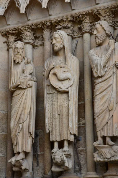 Reims, Prancis - july 25 2016: Katedral Notre Dame — Stok Foto