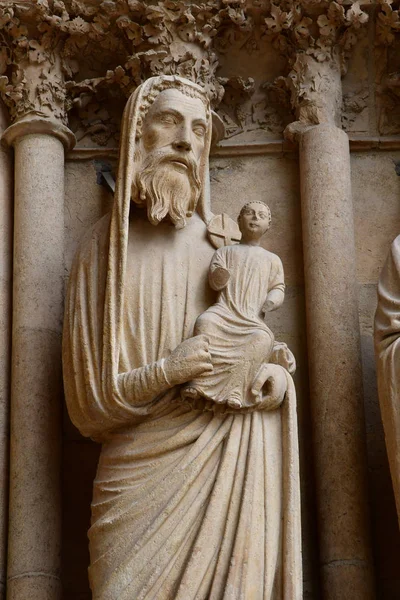 Remeš, Francie - červenec 25 2016: katedrála Notre Dame kde — Stock fotografie