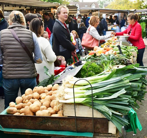 Verneuil sur Seine; France - october 16 2016 : market in automn — Stock Photo, Image