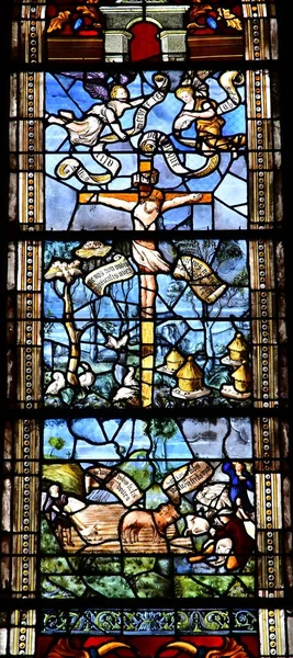 Epernay, Francia 26 de julio de 2016: Iglesia de Notre Dame — Foto de Stock