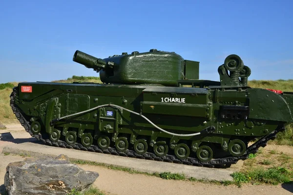 Graye sur Mer; France - july 18 2017 : Churchill tank — Stok fotoğraf