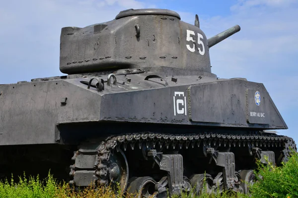 Arromanches; frankreich - 18. juli 2017: sherman tank — Stockfoto