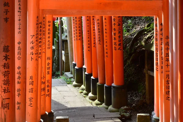 Kjóto, Japonsko - srpen 8 2017: Fushimi Inari Taisha svatyně — Stock fotografie