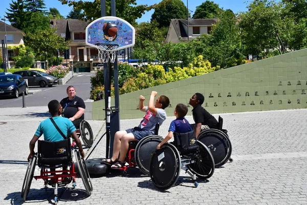 Les Mureaux, France - june 10 2017 : disabled person — Stock Photo, Image