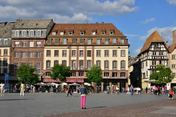 Strasbourg, Frankrike - juli 28 2017: Kleber square — Stockfoto