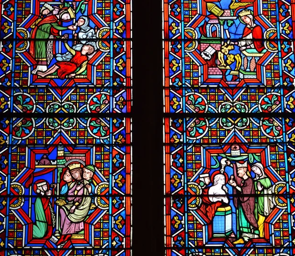 Bayeux France Juli 2017 Glasfenster Der Historischen Kathedrale — Stockfoto