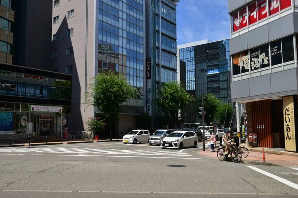 Kanazawa, Japão - 1 de agosto de 2017: centro da cidade — Fotografia de Stock