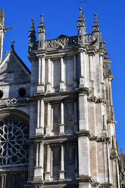 Evreux, França - 17 de janeiro de 2017: catedral gótica — Fotografia de Stock