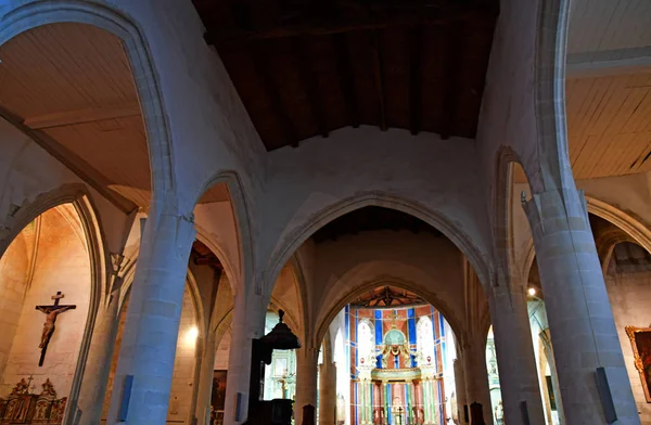 Saint Martin de Re; Francja - 24 listopada 2017: Kościół — Zdjęcie stockowe