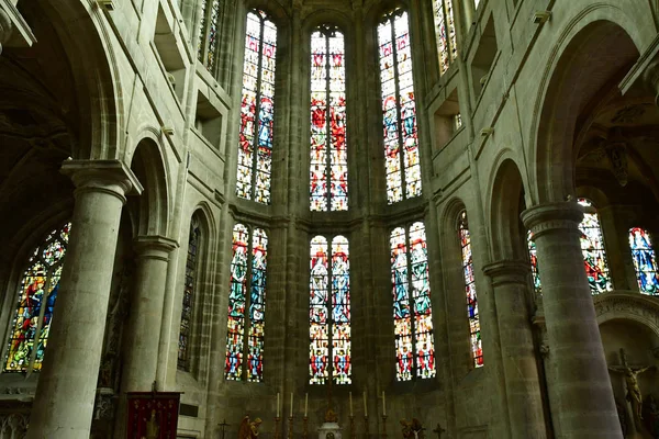 Beaumont le Roger, France - june 22 2017 : renaissance church — Stock Photo, Image