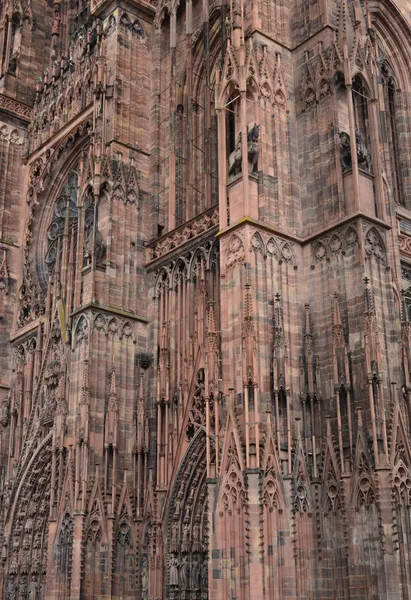 Strasbourg, Frankrike - juli 28 2017: domkyrkan — Stockfoto